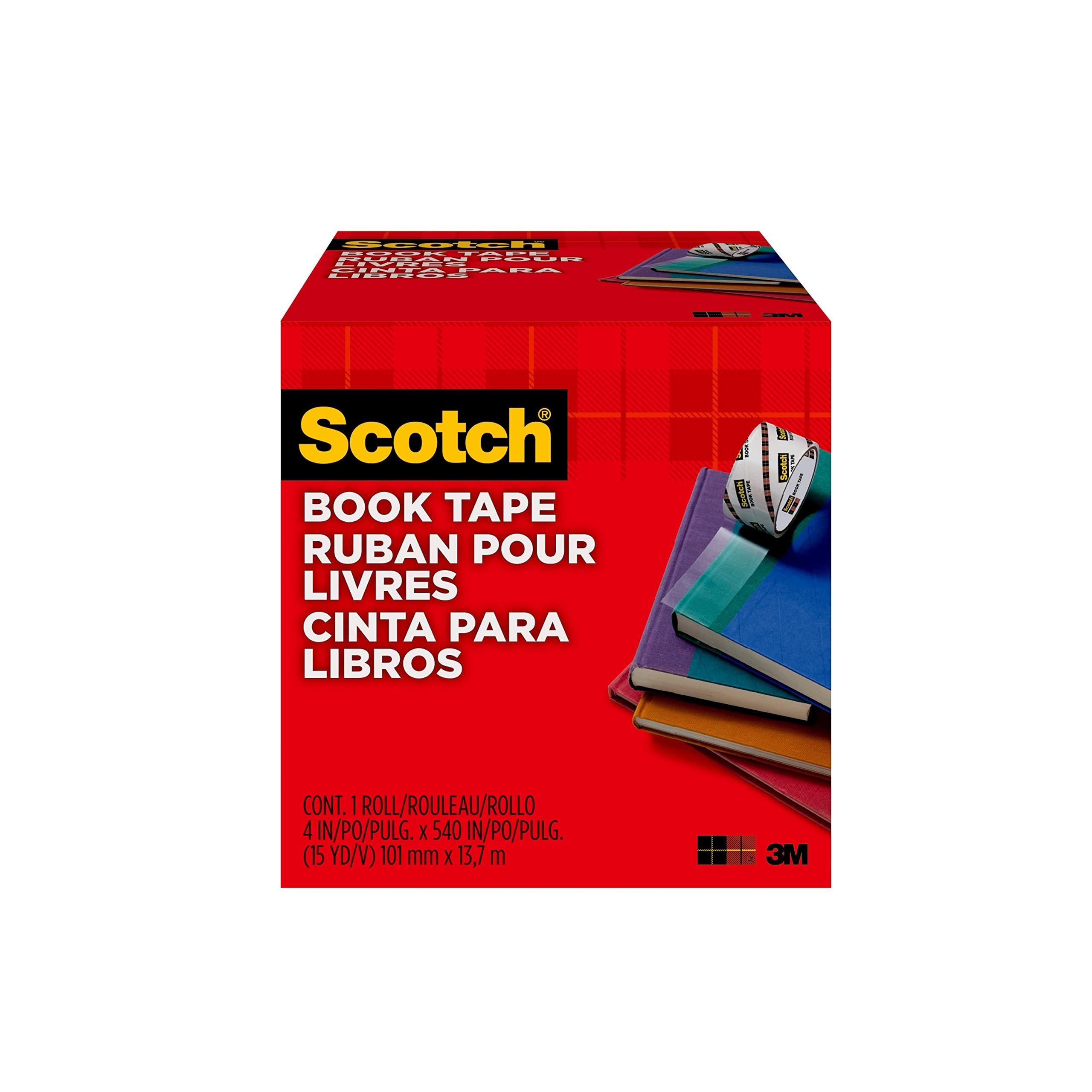 3M Scotch® Clear Book Tape, Heavy Duty, 101.6mm × 13.7m (40.4" × 54.6') 845 101