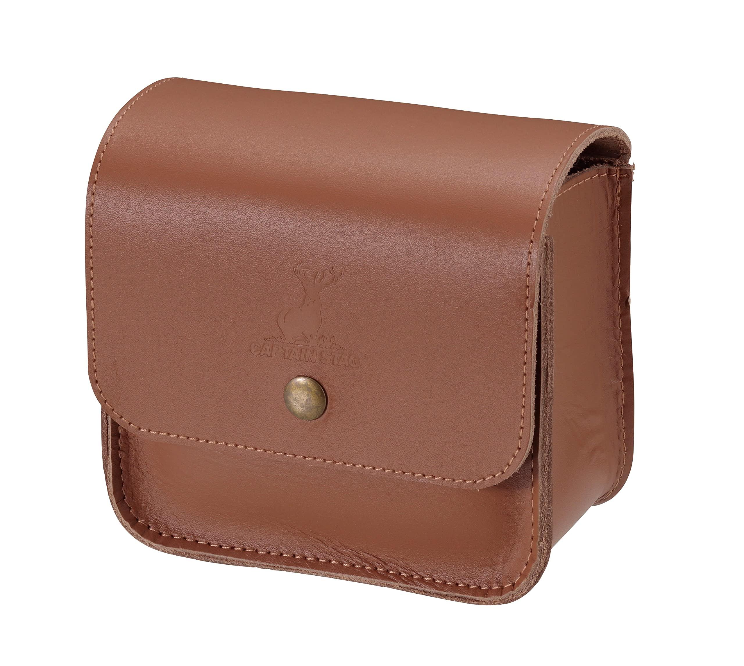 Captain Stag Single Burner Case for Orik Small Gas Burner Genuine Leather Case Brown UM-1586