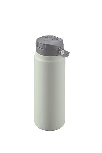 CAPTAIN STAG Sports Bottle Water Bottle Direct Drink Double Stainless Steel Bottle Vacuum Insulated Heat Retention Cold Retention HD One-Touch Bottle 600ml Olive Gray UE-3632