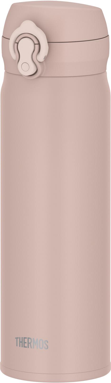 THERMOS Vacuum Insulated Travel Mug 500ml Mist Beige Removable mouthpiece for easy cleaning Lightweight design One-touch open Stainless steel bottle Keeps drinks hot or cold JNL-S500 MSBE