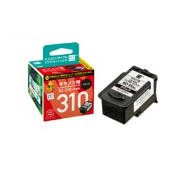 Ecolica Recycled Ink Cartridge Black (Pigment) [Canon: BC-310 Compatible] ECI-C310B-V 1 piece