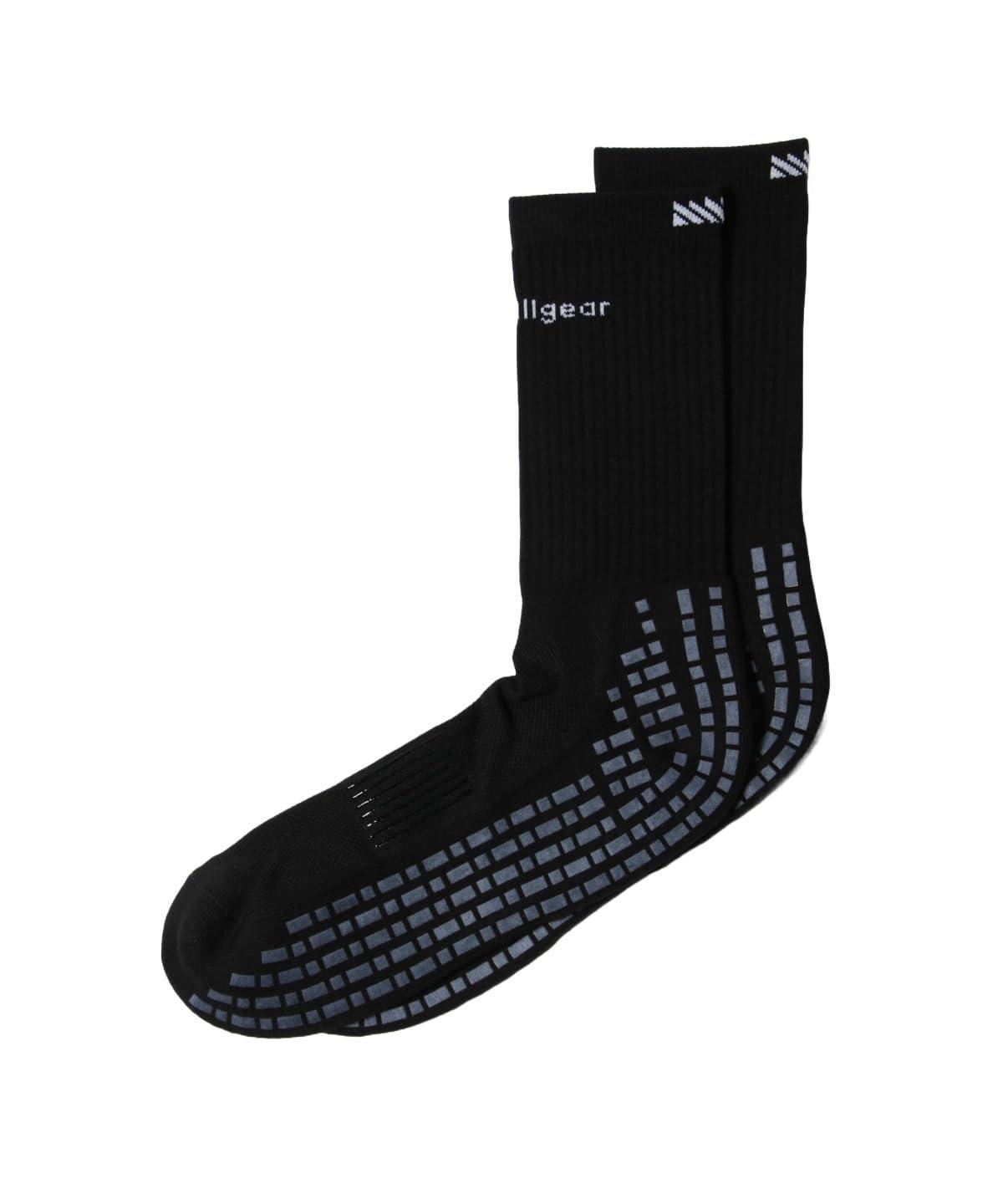 [Tiger Grip] [Tiger Grip Socks] Soccer Stockings Men's Men's BLK STG01 BLK S (23-25cm)