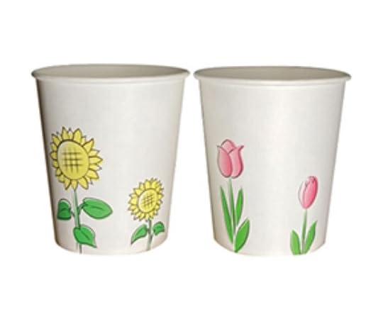 First Rate Paper Cup, Roasting Specification, Tulip & Sunflower Design, 150ml (5 oz), FR-5362, 1 Pack (1000 pieces)