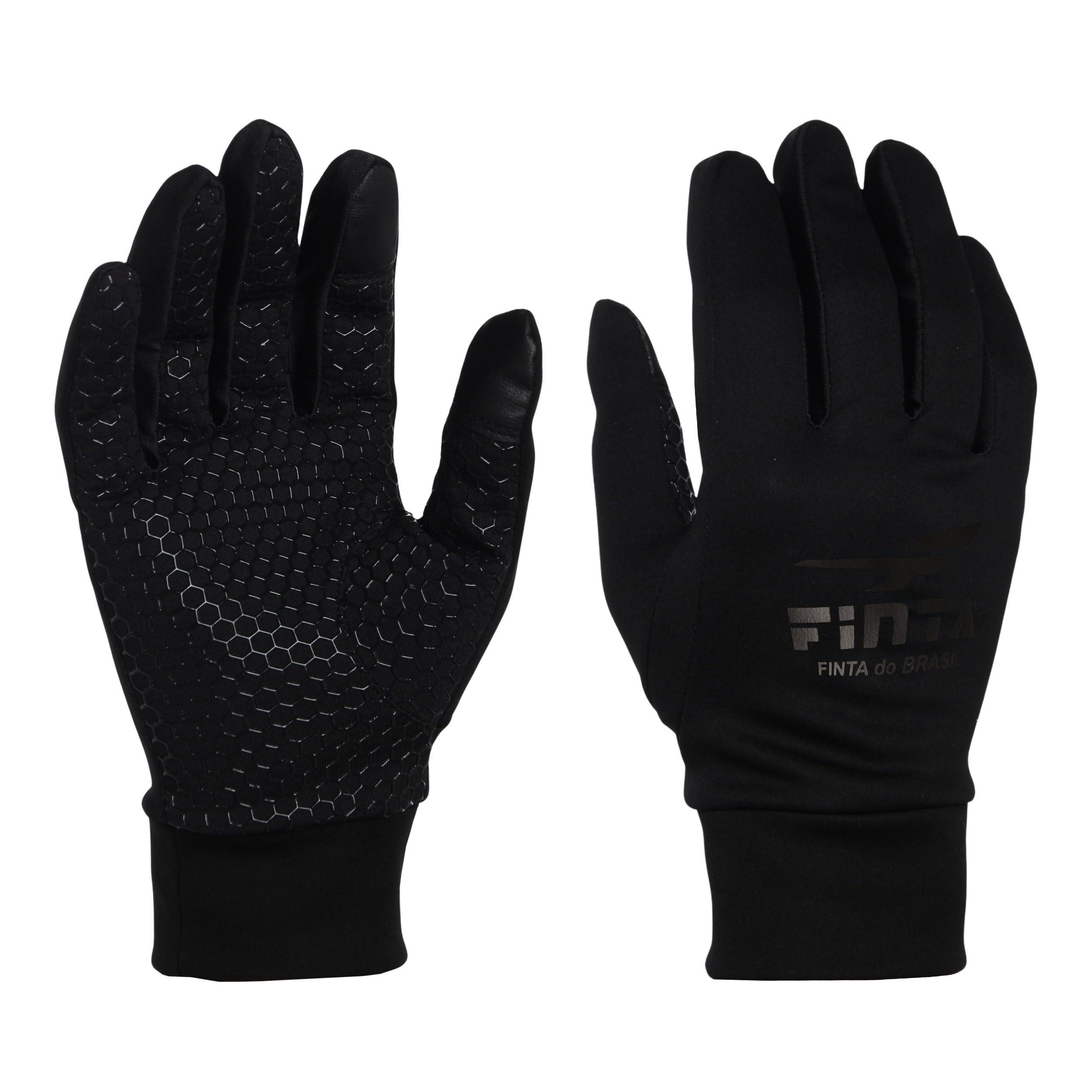 Finta Soccer Field Glove FT3514 ((0505) Black × Black, One Size Fits All)