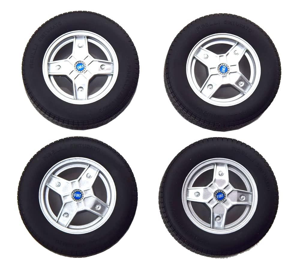 KK Scale 1/12 Fiat 500F Tire Set with Rims Abarth