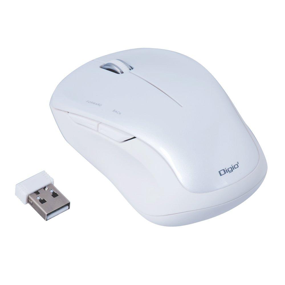 Digio2 Wireless 5-Button Blue LED Mouse White MUS-RKF118W