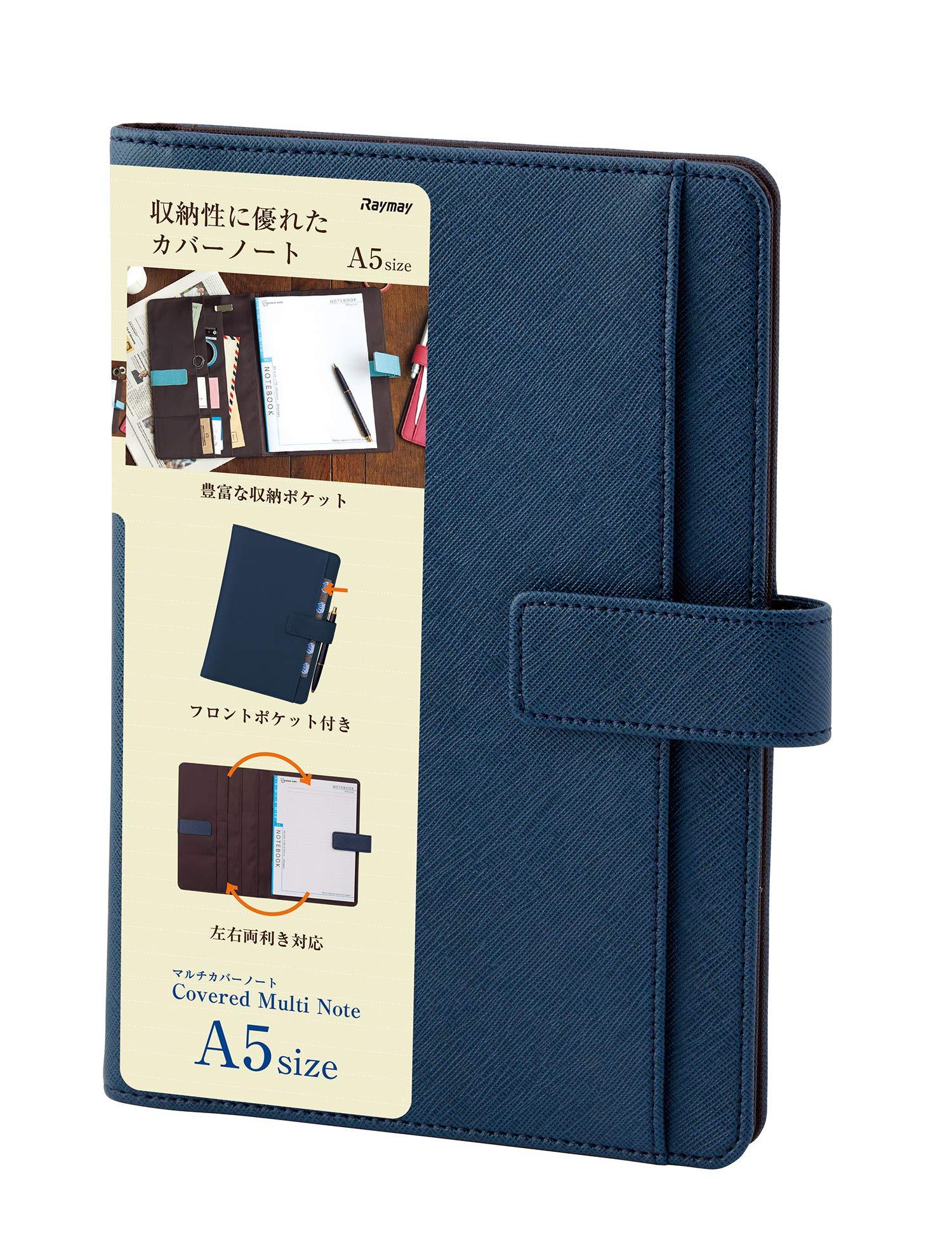 Reimei Fujii Notebook Cover A5 Multi-Cover Notebook with Belt, Navy CN229K