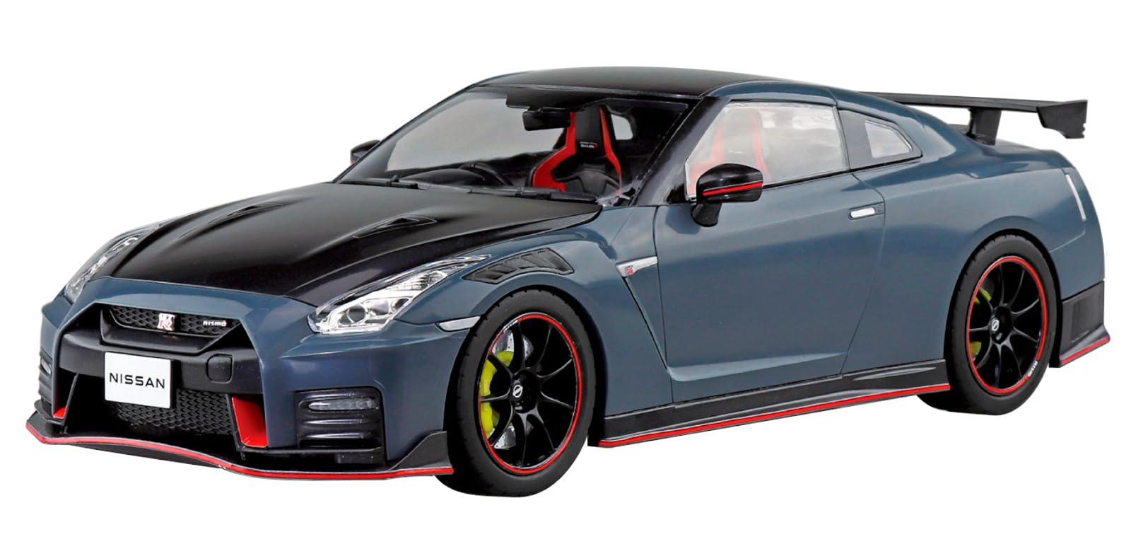 Aoshima Cultural Textbook Co., Ltd. 1/24 Rakupura Snap Car Series No.02-NG R35 NISSAN GT-R NISMO Special Edition 2022 NISMO Stealth Gray Pre-colored Plastic Model Kit (Automobile)