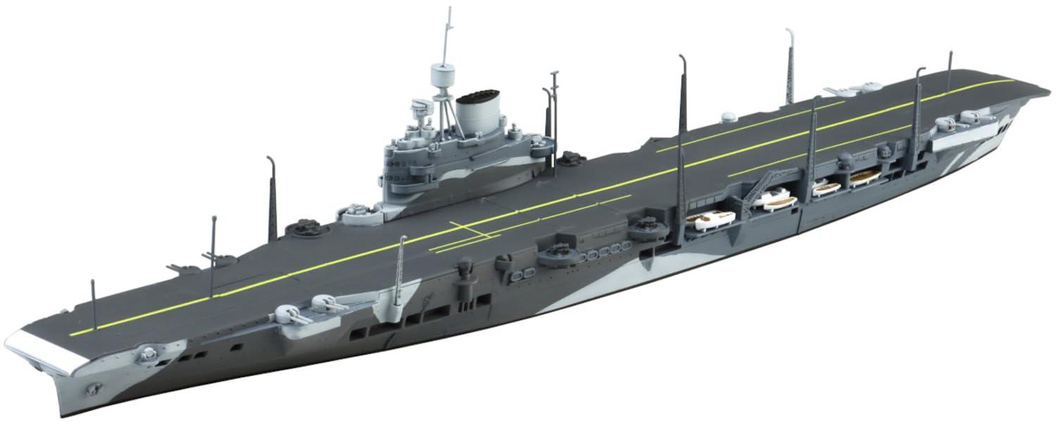 Aoshima Cultural Textbook Co., Ltd. 1/700 Waterline Series No.718 British Aircraft Carrier Illustrious Plastic Model Kit (Ship)