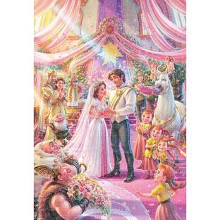 Tenyo 1000-Piece Jigsaw Puzzle Disney Tangled: Happily Ever After Wedding Rapunzel & Eugene (51x73.5cm) D-1000-886 Includes Glue, Spatula, and Service Card