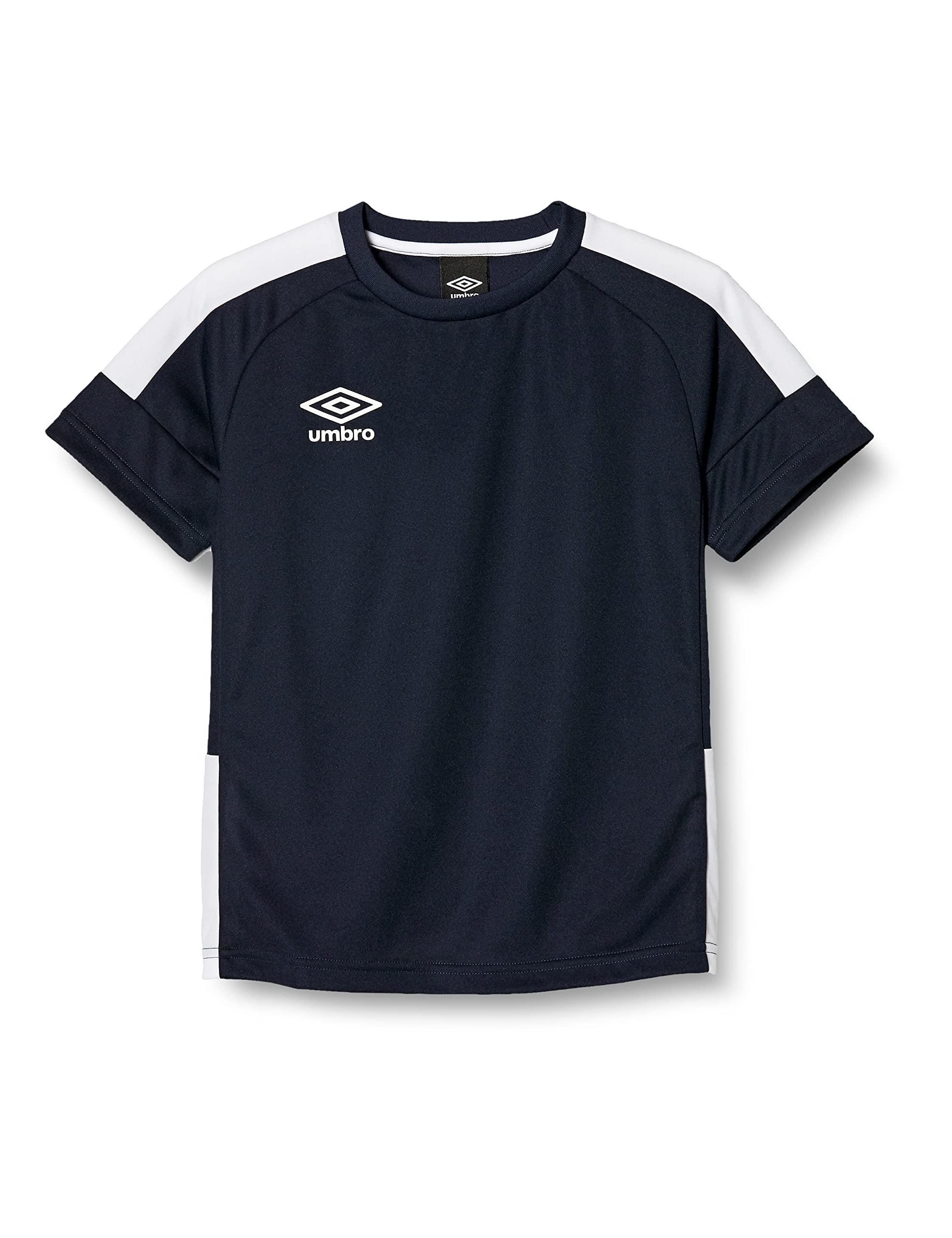 [Umbro] T-Shirt Soccer Futsal Short Sleeve Game Shirt Moisture-Wicking Quick-Dry Dry Club Activity Practice School Team Kids Junior Unisex NVY (UAS6302J) 130
