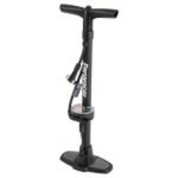 Panaracer Bicycle Pump with One-Touch Attachment, Pressure Gauge, Fits All Valves, Resin Body BFP-PGEZ1-B