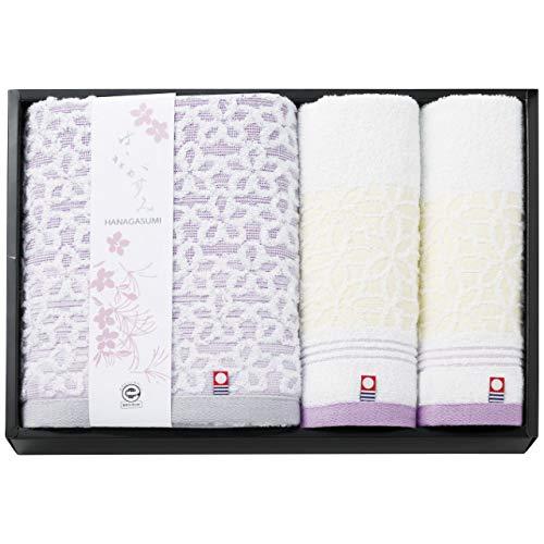 Hanagumi Bath & Wash Towel Set Purple 2073-081