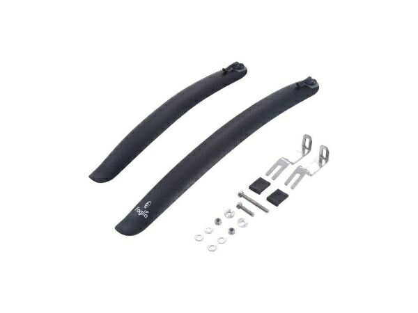 FOGLIA Road Fender Set for Bicycles, Cross Bikes, Road Bikes, Mudguards, Black FI119FR