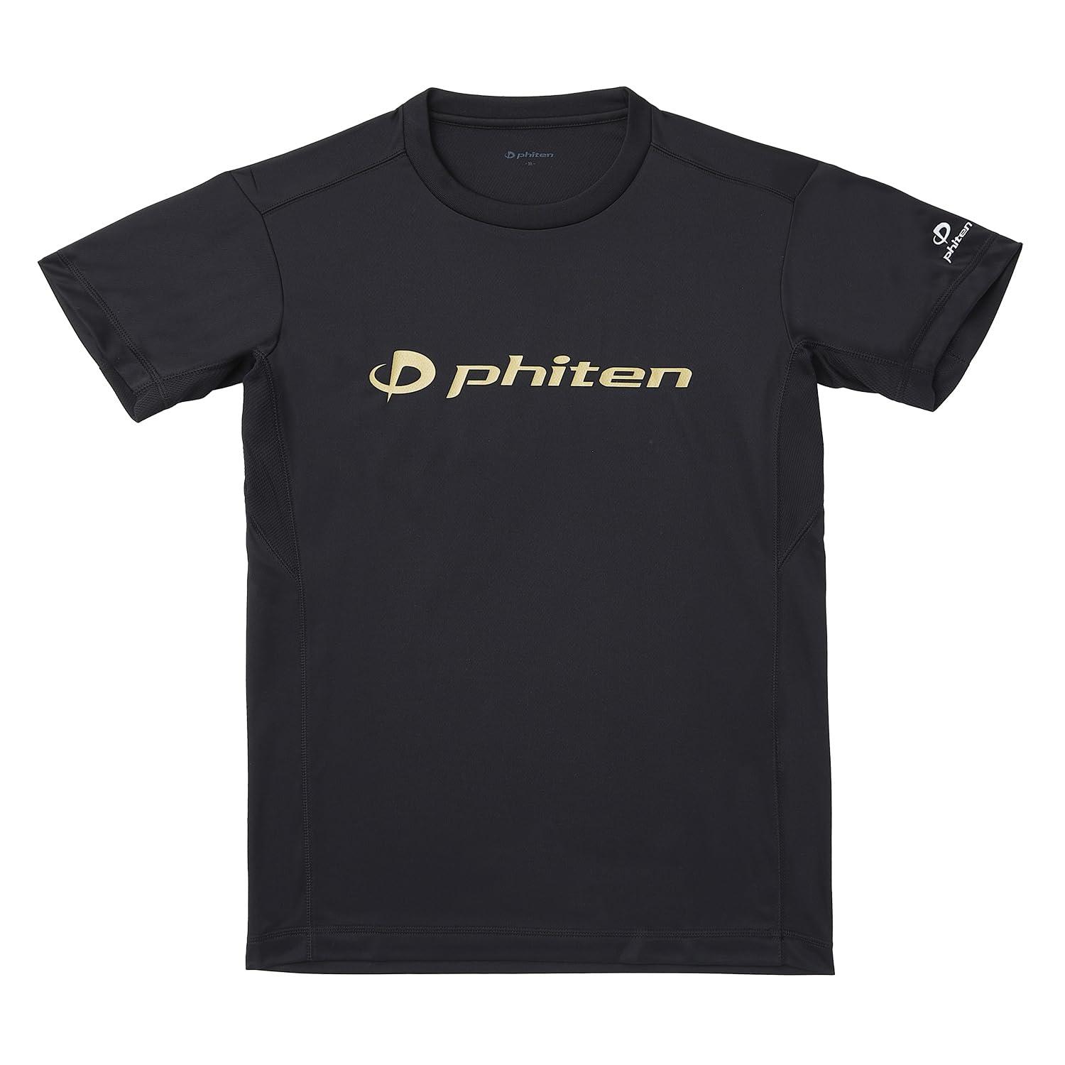 [Phiten] T-Shirt RAKU Shirt Black/Gold S