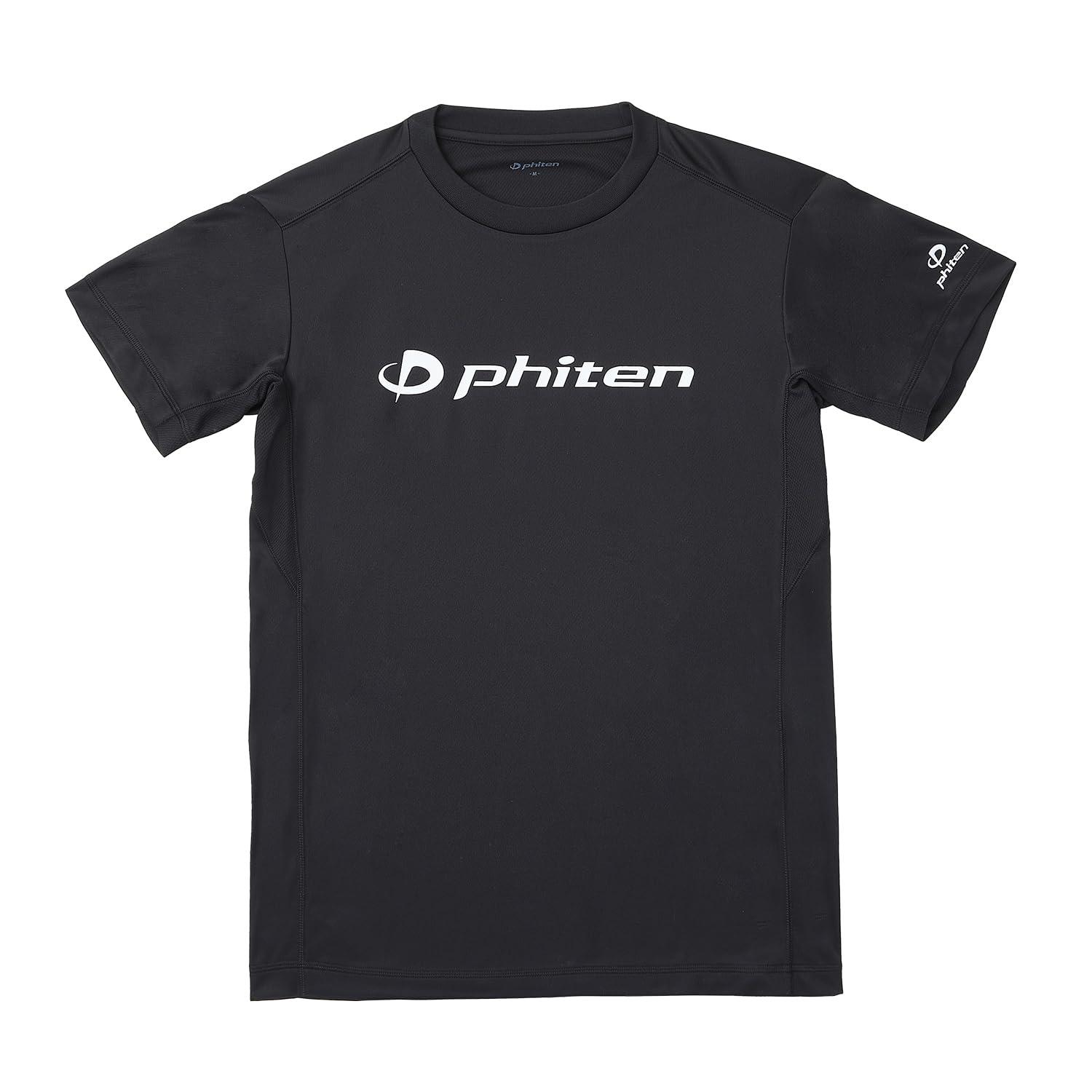 [Phiten] T-Shirt RAKU Shirt Black/White S