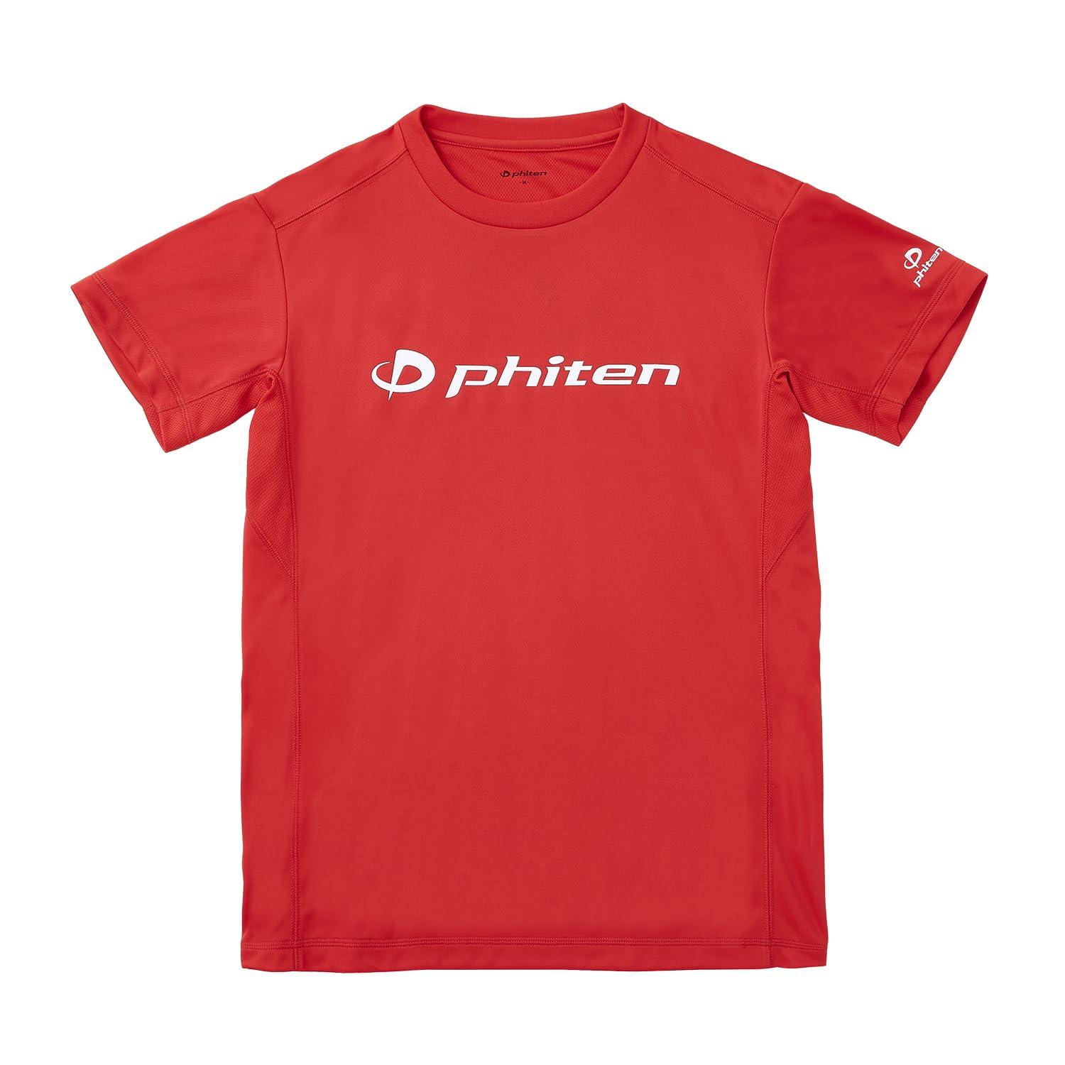 [Phiten] T-Shirt RAKU Shirt Red/White M