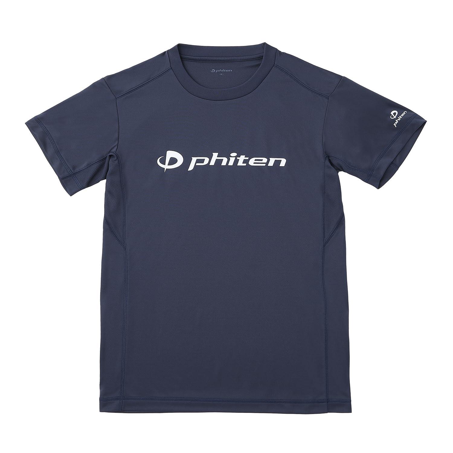 [Phiten] T-Shirt RAKU Shirt Navy/White M