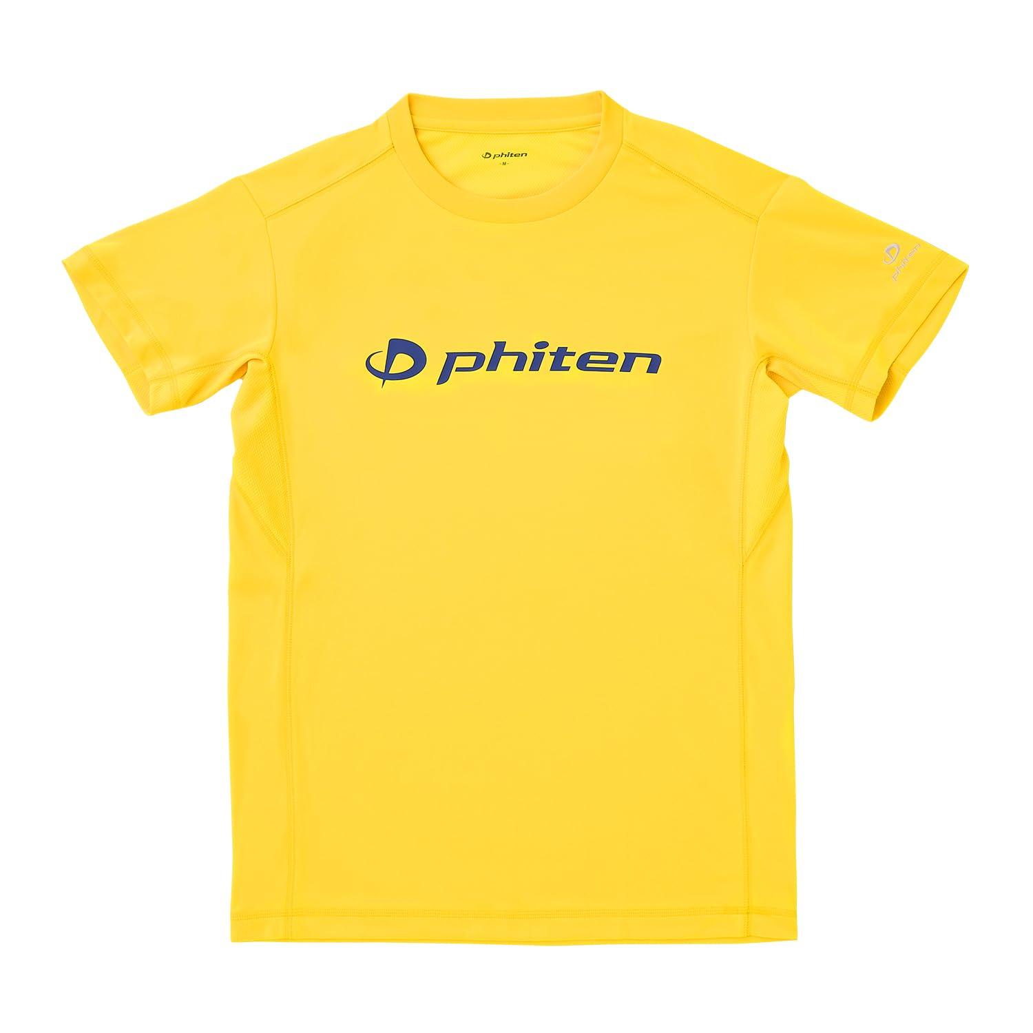 [Phiten] T-Shirt RAKU Shirt Yellow/Navy S