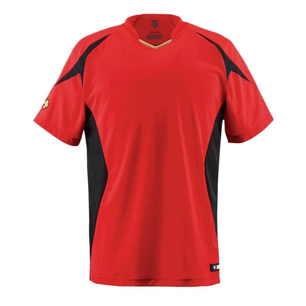 [Descente] Junior Baseball Shirt JDB-116 Apparel Uniform Baseball Gear Swallows RED 130