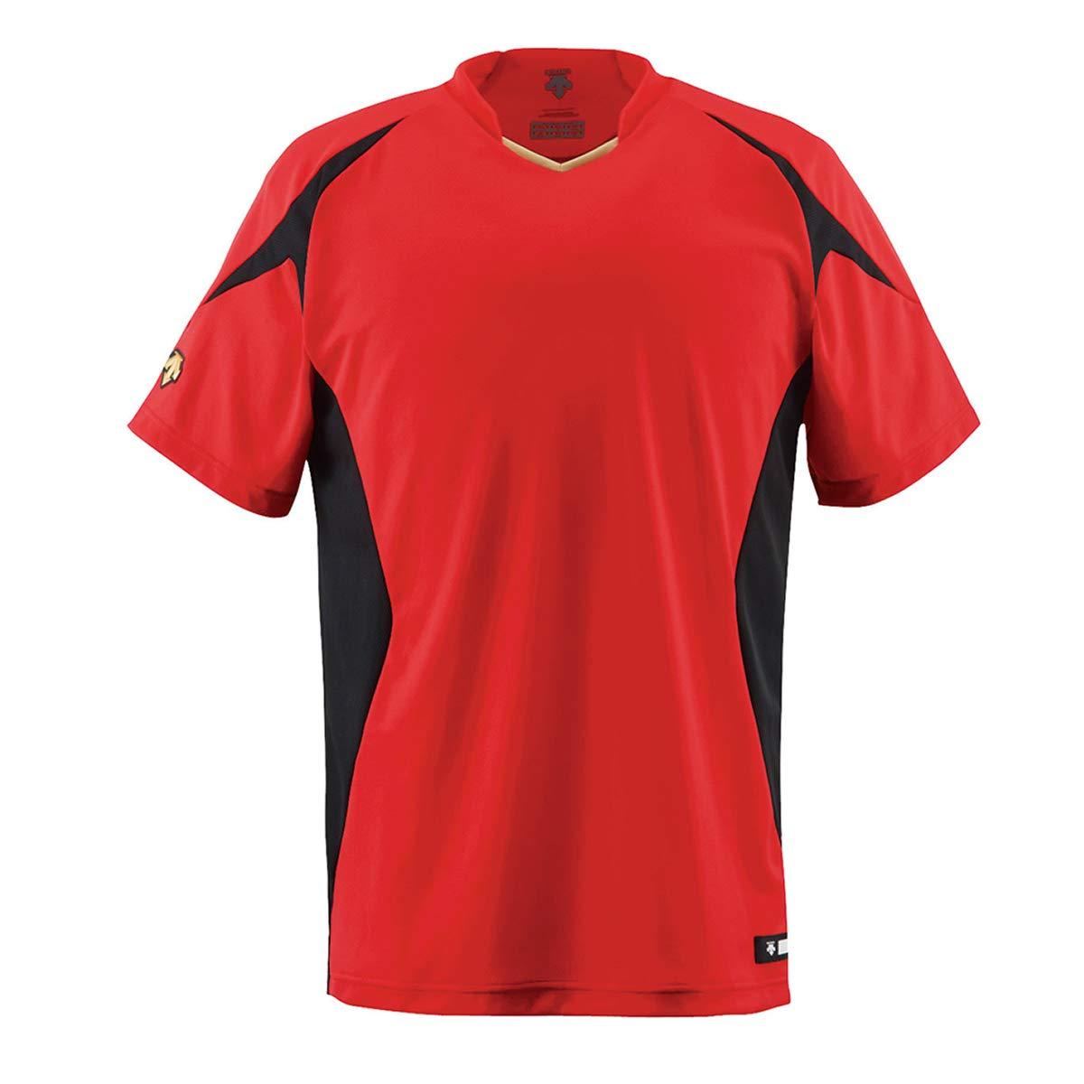 [Descente] Junior Baseball Shirt JDB-116 Apparel Uniform Baseball Gear Swallows RED 140
