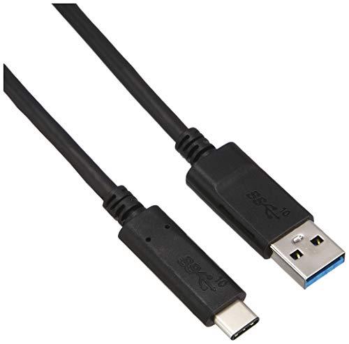 ELECOM USB Cable Type C (USB A to USB C) 1.0m USB3.1 Certified 3A Output Max 10Gbps Black USB3-AC10NBK