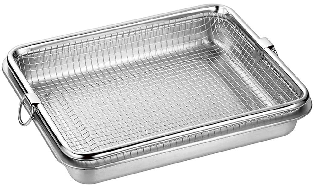 Yokoyama Swallow-Matured Craftsmanship Bowl 25.2×20.5×3.5cm & Square Strainer 24.5×19.8×3.6cm EJBZ-400