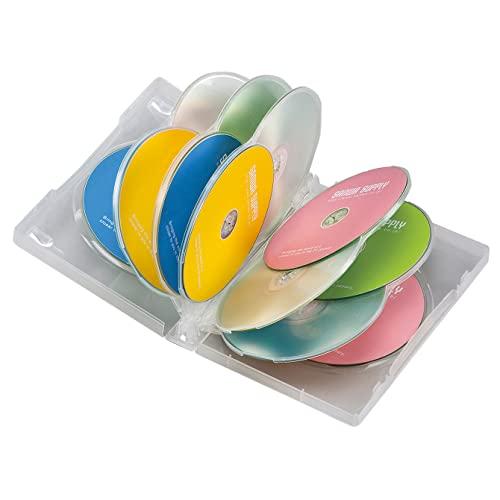 Sanwa Supply DVD Tall Case (12-Disc Capacity, 3-Pack, Clear) DVD-TW12-03CLN