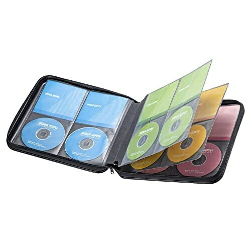 Sanwa Supply Semi-Hard Case for CD Jacket Storage (Holds 160 Discs, Black) FCD-WLBD160BBK