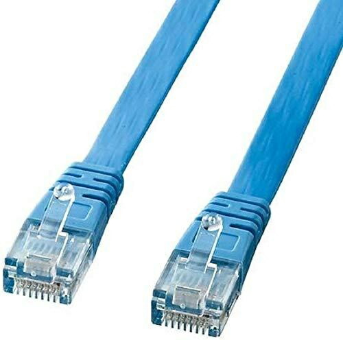 Sanwa Supply UTP Enhanced Category 5 Twisted Pair Flat Cable 15m Light Blue LA-FL5-15LBK