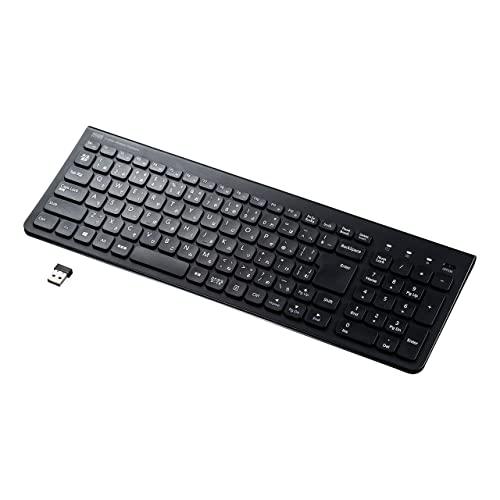 Sanwa Supply Wireless Slim Keyboard (with Numeric Keypad, Black) SKB-WL31BK