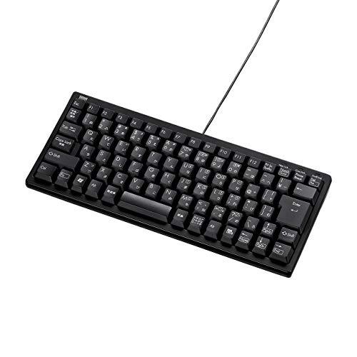 Sanwa Supply Wired Compact Keyboard Without Numeric Keypad USB Connection Japanese 86-Key Membrane USB-PS/2 Conversion Adapter Included Black SKB-KG3BKN2
