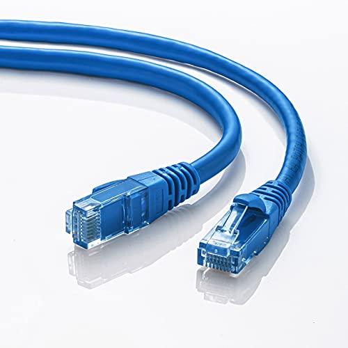 Sanwa Supply LAN Cable CAT6A Twisted Pair 10Gbps/500MHz Gigabit Ethernet Cable with Snap-Proof RJ45 Connectors (10m) Blue KB-T6AY-10BL