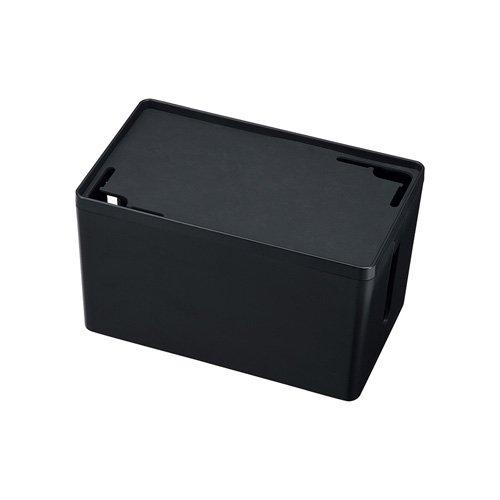 Sanwa Supply Cable & Tap Storage Box S Size Black CB-BOXP1BKN2