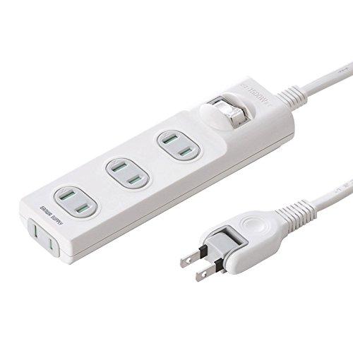 Sanwa Supply Fire Prevention Safety Tap 2P, 4-Outlet, White, 5m TAP-TSH45SWN