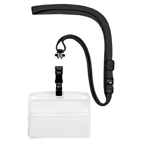 Open Industry Hanging Name Tag Nameplate Name Tag Card Holder Detachable 10-Pack Zipper Soft Case Black NL-5-BK