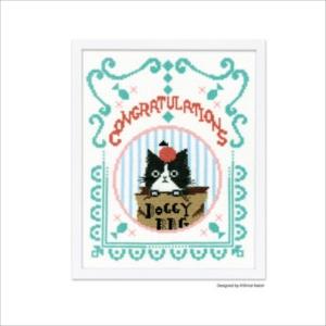 Olimpas Silk Embroidery Kit Shinzi Katoh Cross Stitch Frame Chatons Chatons Muzu 7499