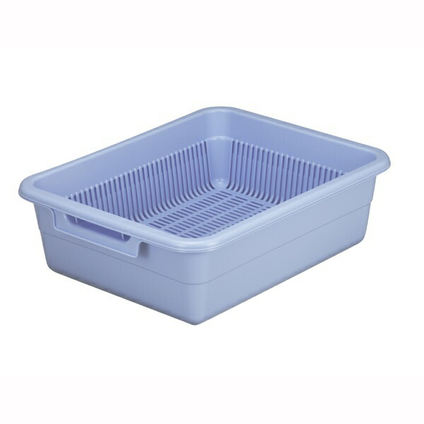 Dragonfly Drainage Strainer Tray Set Made in Japan Width 42.5 × Depth 54.5 × Height 17.5 cm Blue Assist Shinkisei Synthetic No.0