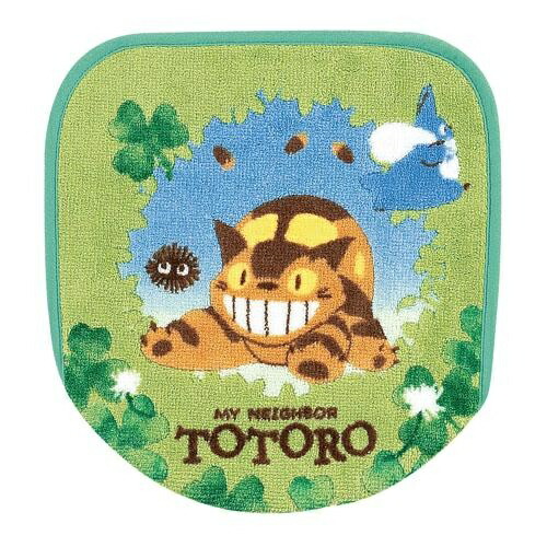 Senko My Neighbor Totoro Blue Sky Acorn Toilet Seat Cover with Adhesive Sheet, Regular/Flushable Type, Green 34754