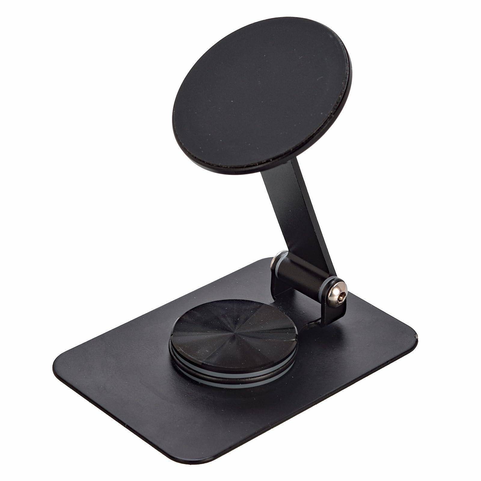 Etsumi Smartphone Stand MagSafe Compatible Magnetic Stand 360° Rotating Height Adjustable Compact Design for Easy Portability iPhone Stand Compatible with iPhone 16/15/14/13/12 Pro Max/Pro/Plus/Mini Black VE-2413