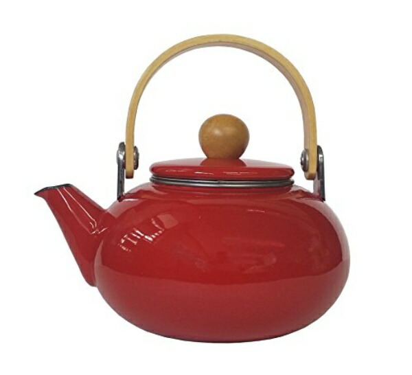Maekawa Metal Masu Enamel Teapot 1L Red MA11022