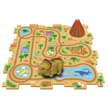 Masudaya Corporation Panel World Run! Triceratops Toy Dinosaur Ages 3+ Battery Operated 480-1735