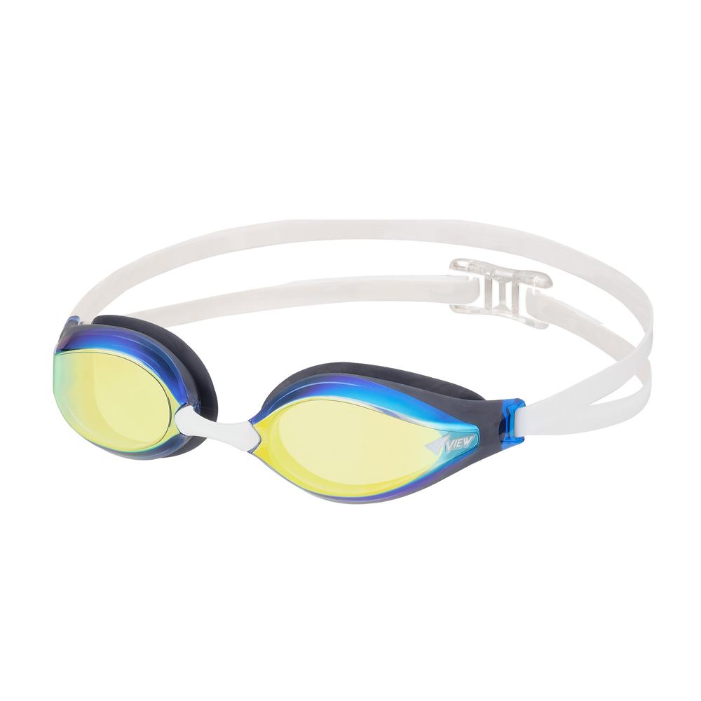 [View] Swimming Goggles AILE (Eil) Made in Japan Racing Cushioned Mirror Type For Ages 10 and Up WA-Approved Model Fitness Compatible Anti-Fog Function SWIPE Equipped V240SAM BLY