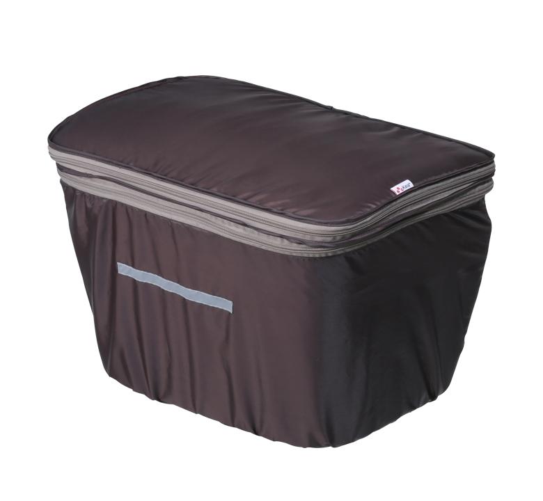 Kawasumi Seisakusyo Bicycle Two-Tier Front Basket Cover for Wide Baskets KW-770BR Dark Brown