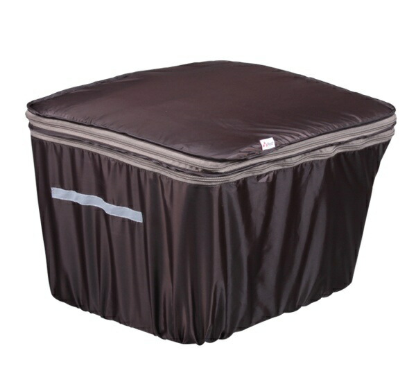 Kawasumi Seisakusyo Bicycle Two-Tier Rear Basket Cover for Large Baskets KW-786BR Brown