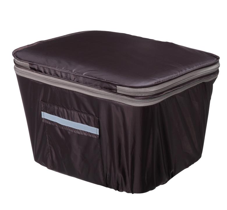 Kawasumi Seisakusyo Bicycle Two-Tier Front Basket Cover (Compatible with Electric Assist Bikes) KW-787BR Brown