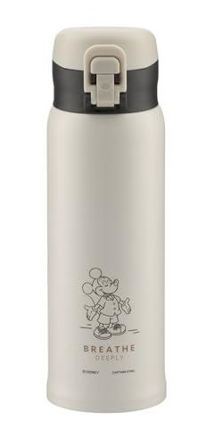 Captain Stag Disney Outdoor Water Bottle Direct-Drink Vacuum Insulated Thermal Bottle GL One-Touch Personal Bottle 600ml Mickey Mouse/Natural MA-2347
