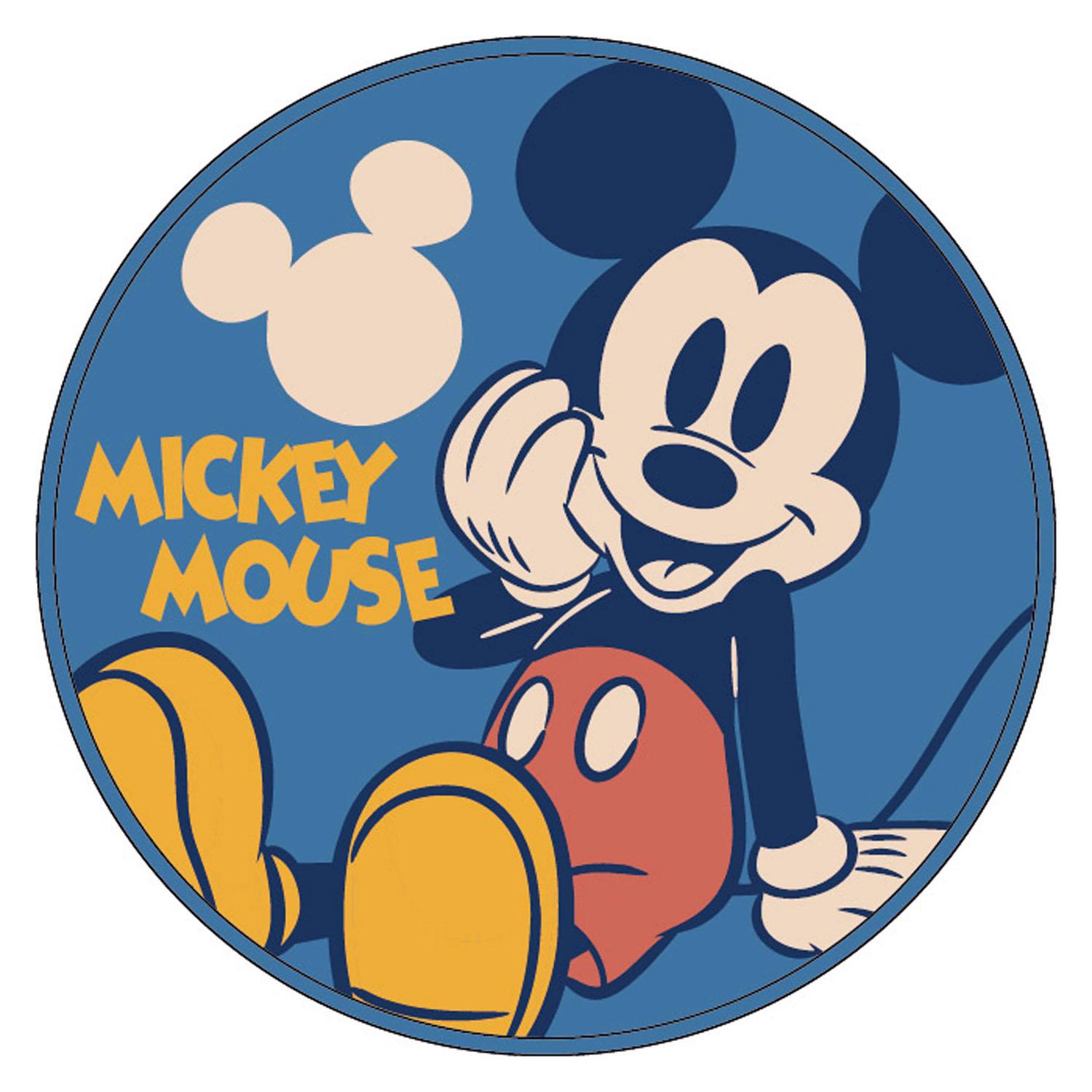 Maru Shin Rug Mat Disney Mickey Mouse Mickey Smile Round Character Mother's Day Birthday Present Gift 2215049300