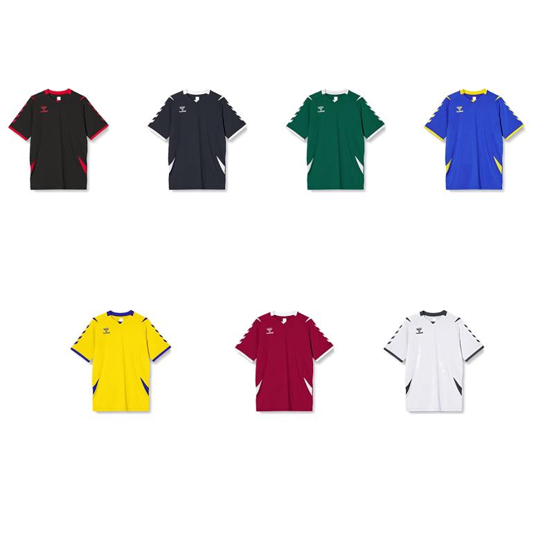 Hummel Short-Sleeve Shirt Game Shirt Men's Royal Blue＊Yellow (6330) L