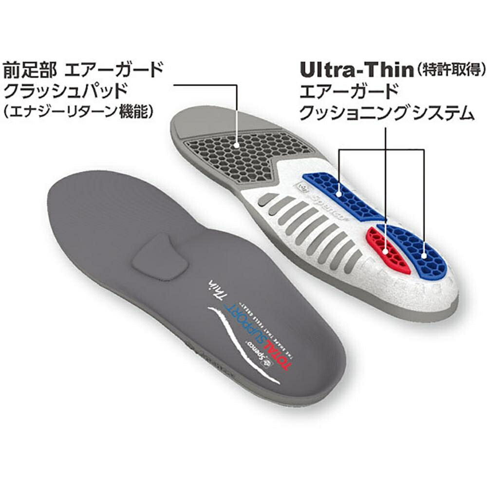 Spenco Unisex Insoles Total Support Thin Replaceable Type Size 3 (25.5~27cm) 7202507